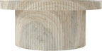 Art Deco Indoor/Outdoor Coffee Table with Fluted Travertine Finish