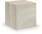 Piazza Travertine Finish Indoor / Outdoor Concrete End Table
