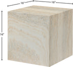Piazza Travertine Finish Indoor / Outdoor Concrete End Table