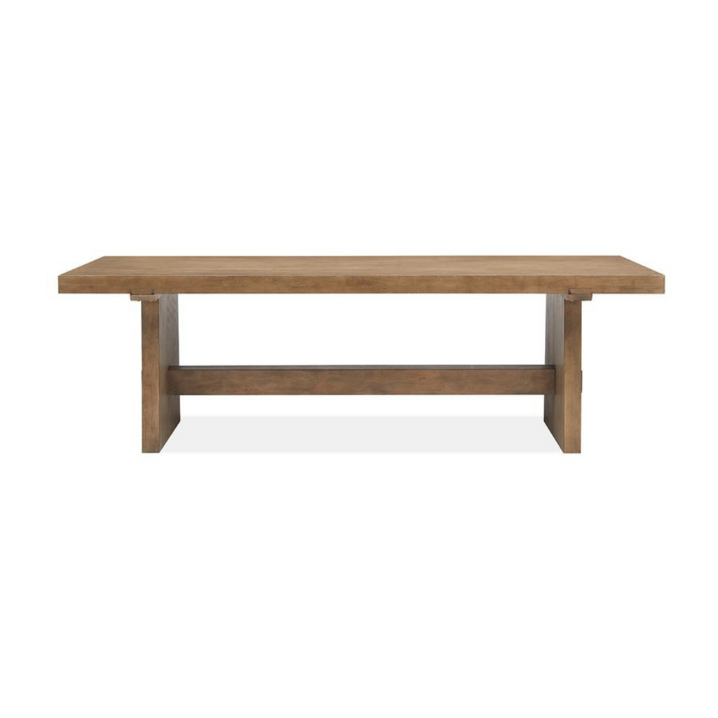 Magnussen Home Lindon Belgian Wheat Trestle Dining Table