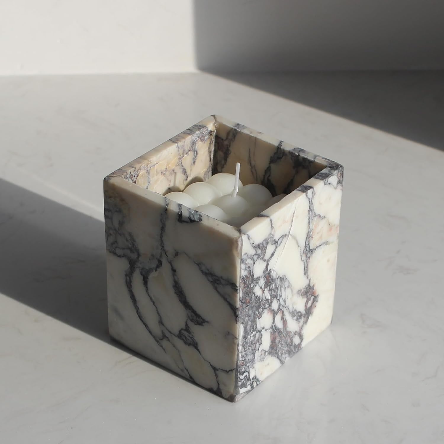 Genuine Calacatta Viola Marble Countertop Organizer
