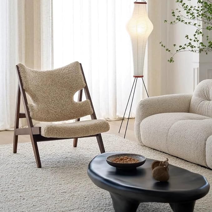 Mid-Century Modern Boucle Armchair