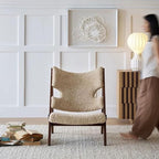 Mid-Century Modern Boucle Armchair