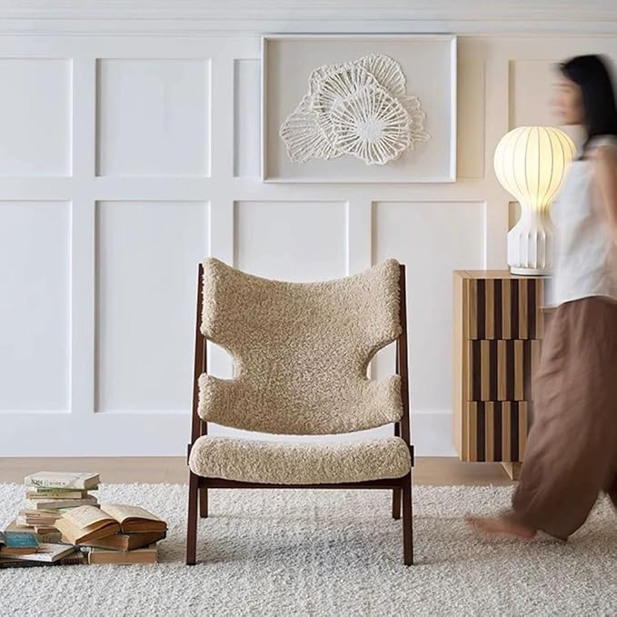 Mid-Century Modern Boucle Armchair