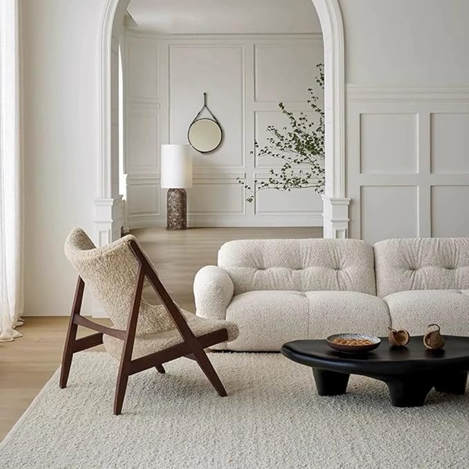 Mid-Century Modern Boucle Armchair