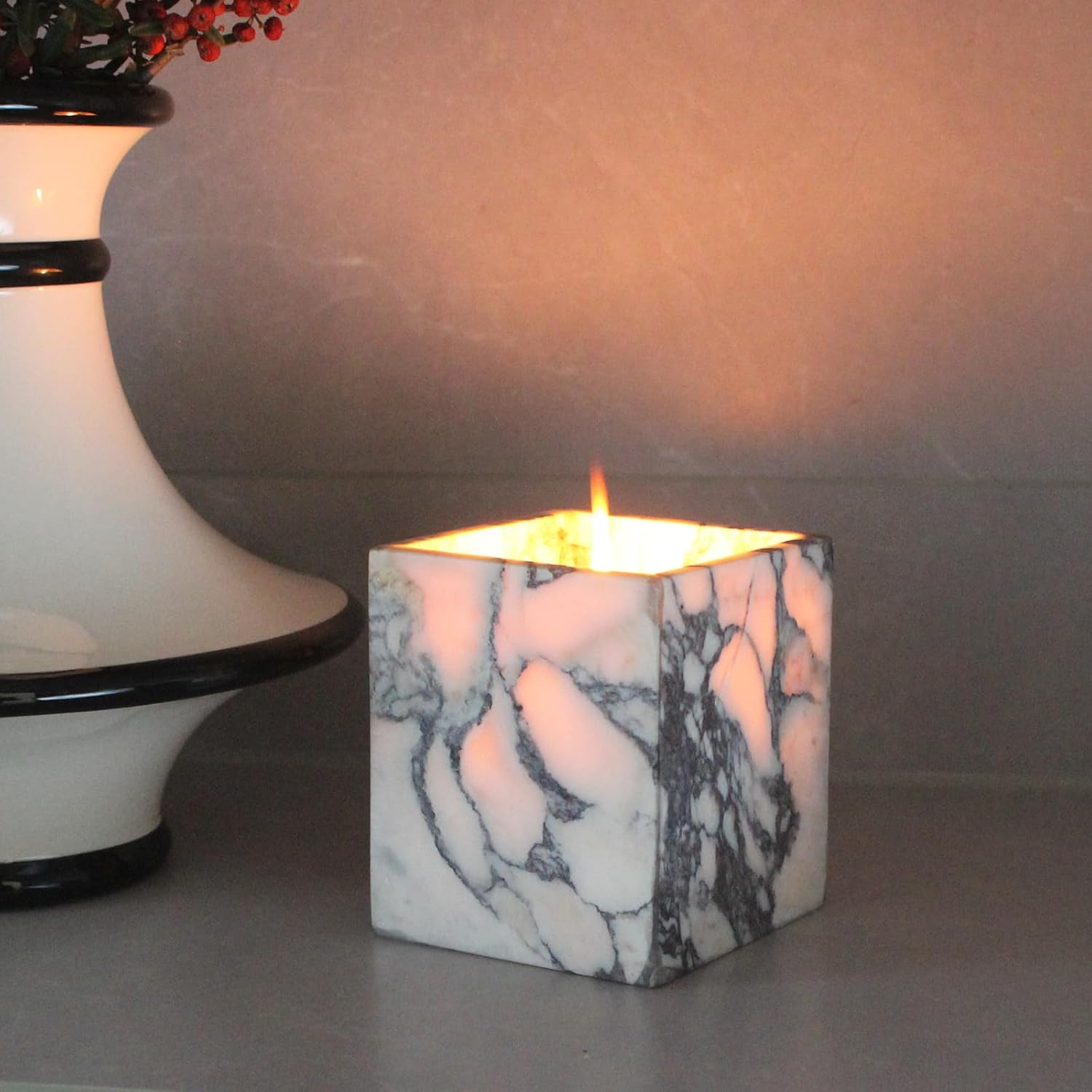 Genuine Calacatta Viola Marble Countertop Organizer