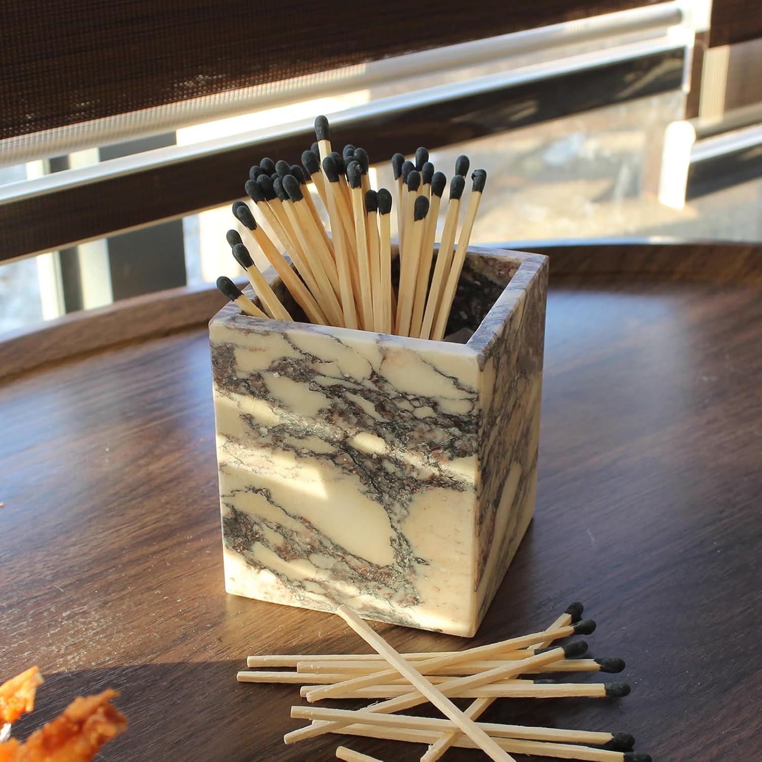 Genuine Calacatta Viola Marble Countertop Organizer