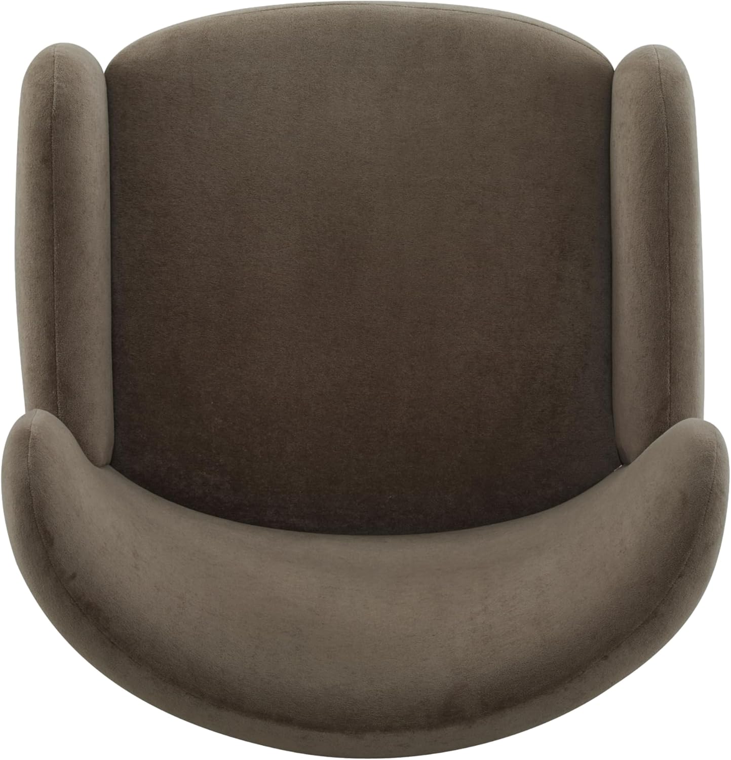 Dolly Mid-Century Modern Velvet Upholstered Wingback Club Chair, Dark Brown