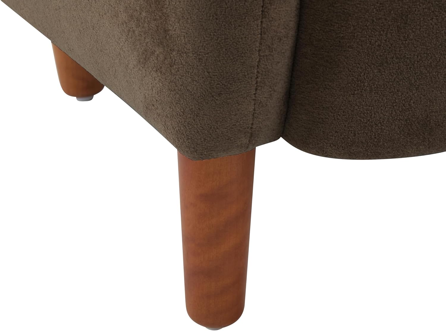 Dolly Mid-Century Modern Velvet Upholstered Wingback Club Chair, Dark Brown