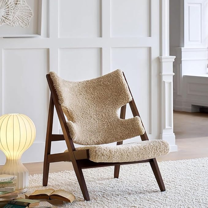 Mid-Century Modern Boucle Armchair
