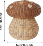 Handmade Rattan Mushroom Storage Basket