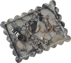 Genuine Calacatta Viola Scalloped Marble Tray