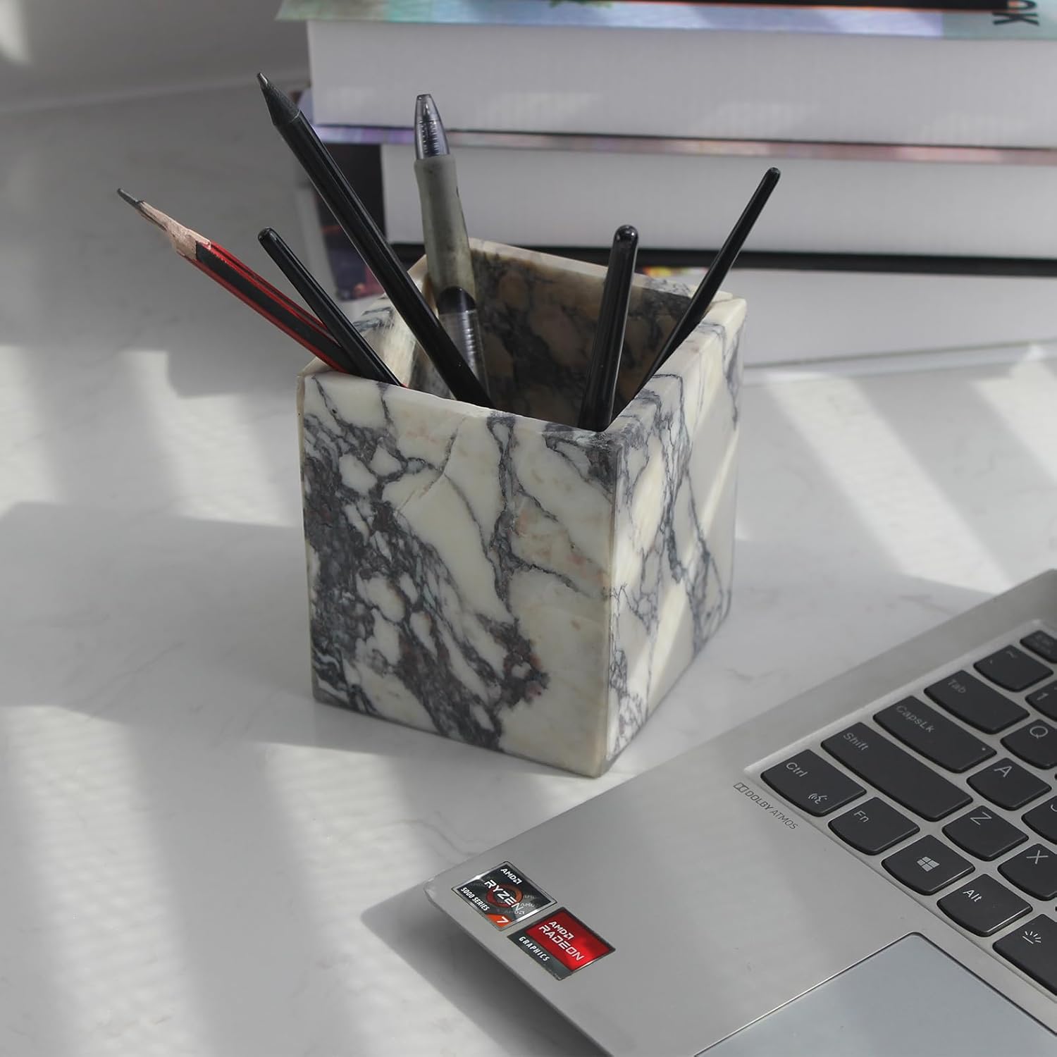 Genuine Calacatta Viola Marble Countertop Organizer
