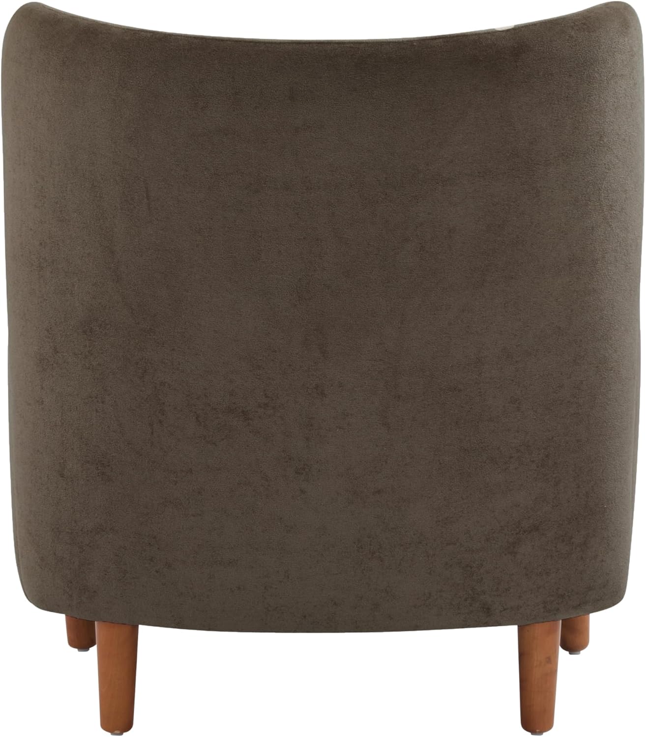 Dolly Mid-Century Modern Velvet Upholstered Wingback Club Chair, Dark Brown