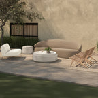 Rowan Lounge Chair, Solid Teak Frame, Faux Hyacinth Woven Seat, Indoor/Outdoor Use, Brown