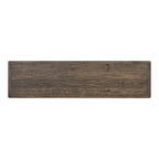 Brannon Console Table, Solid Pinewood, Matte Driftwood Finish, Aged Brown
