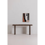 Brannon Console Table, Solid Pinewood, Matte Driftwood Finish, Aged Brown
