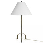 Nourison 28" Black Wrought Iron Heritage Metal Slim Tripod Table Lamp