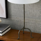Nourison 28" Black Wrought Iron Heritage Metal Slim Tripod Table Lamp