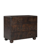Moe's Home Collection York 3 Drawer Nightstand, Dark Brown