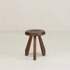 Meribel Milking Stool - Reclaimed Dark Teak Wood