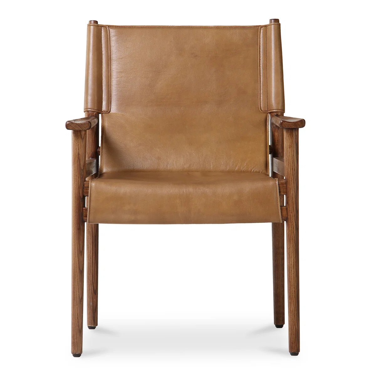 Moe's Home Collection Remy Leather Dining Chair, Brown