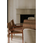 Moe's Home Collection Remy Leather Dining Chair, Brown