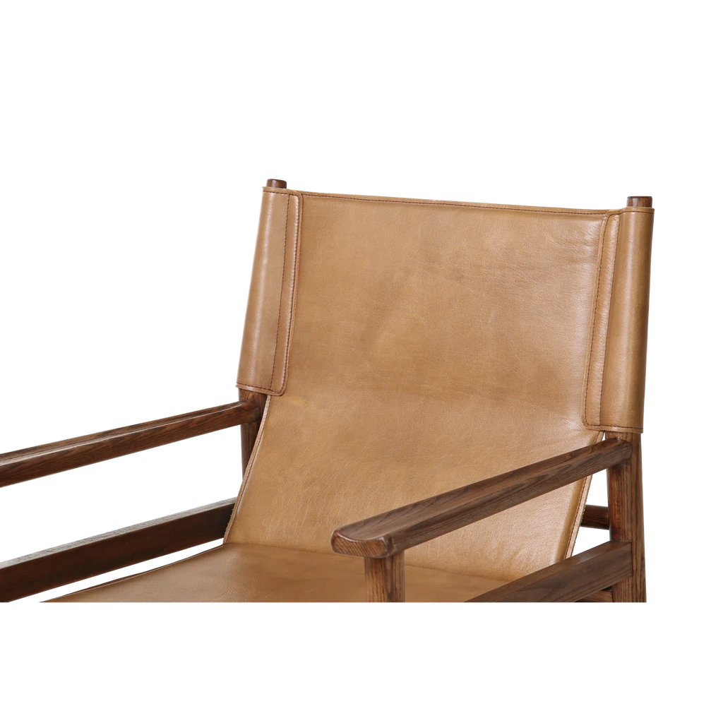 Moe's Home Collection Remy Leather Dining Chair, Brown
