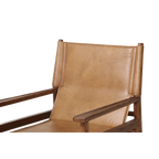 Moe's Home Collection Remy Leather Dining Chair, Brown