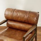 Mid Century Modern Accent Armchair with Ash Wood Frame