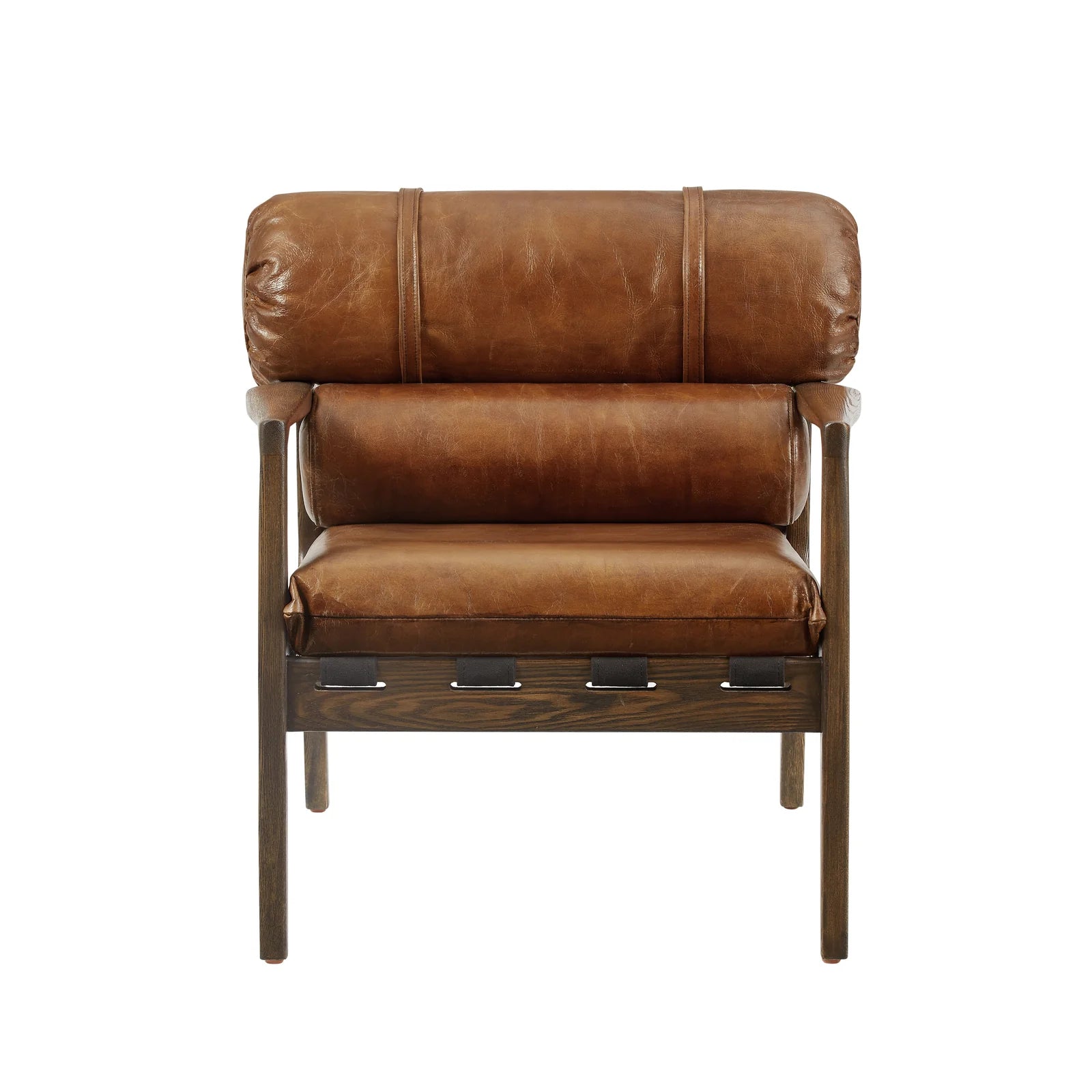 Mid Century Modern Accent Armchair with Ash Wood Frame