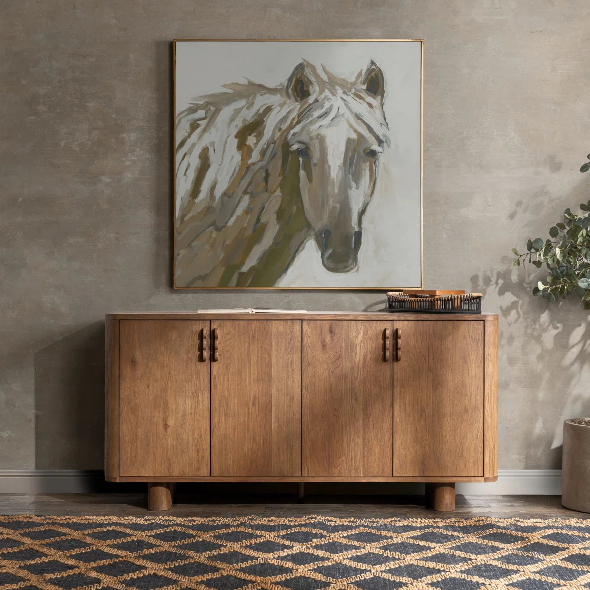 Classic Home Tacoma 4-Door Wood Sideboard Buffet