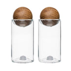 Sagaform Nature Collection Glass Salt & Pepper Shakers with Oak Stopper